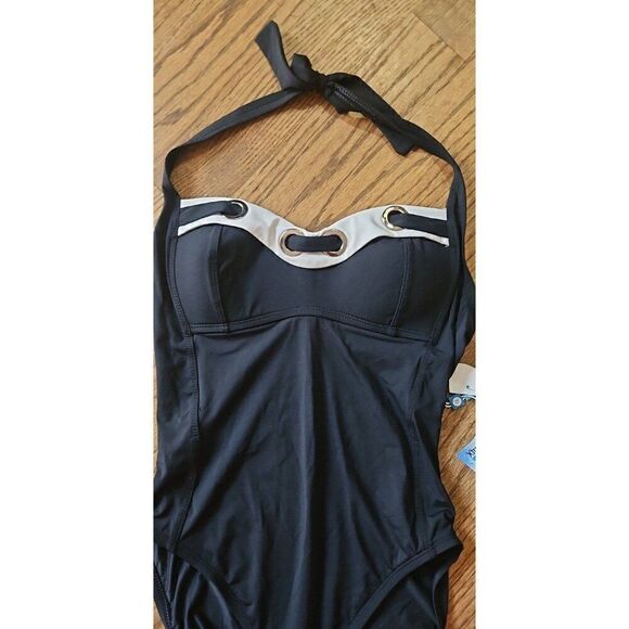 BLEU ROD BEATTE Slimming Shaping Haulter One-Piece Bathingsuit Women's Size 8 - Picture 2 of 6